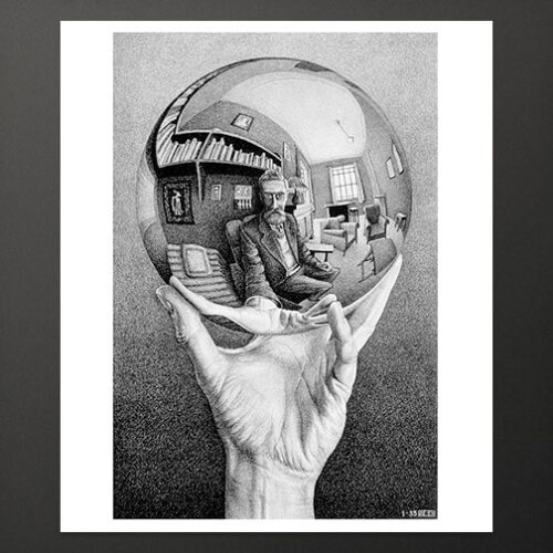 "Hand met Bol" poster, groot