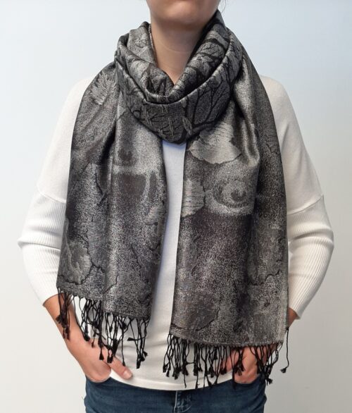 Pashmina Scarf Black/Silver