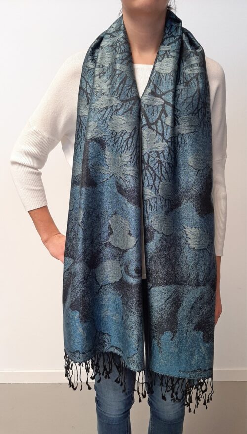 Pashmina Scarf Blue - Image 3