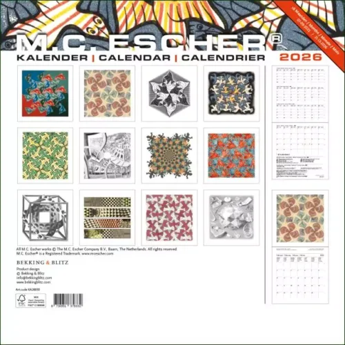 Large calendar 2026 - back